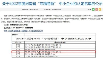 【熱烈祝賀】騰飛鑄鋼成功上榜河南省“專精特新”中小企業名錄